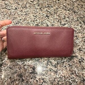 Michael Kors Plum Leather Wallet